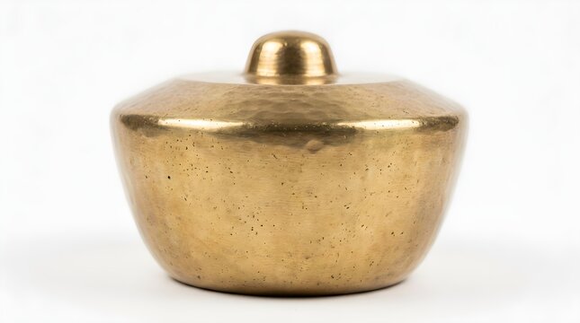 Traditional Indonesian Gamelan Bonang Musical Instrument Isolated on White Studio Background