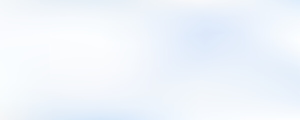 Light cloud white gradient background. Smooth blue abstract wallpaper. Subtle soft winter backdrop for graphic design banner, flyer, poster, presentation. Blurred wavy pastel gradation cover. Vector