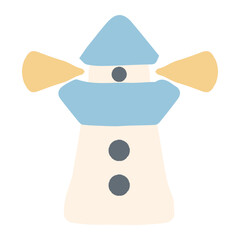海のやさしいアイコンシリーズ｜灯台 / Gentle Sea Icon Series – Lighthouse