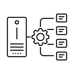 Load Balancer Icon, Server - Network Distribution, Traffic Management, Cloud Load Balancing, DevOps Solutions, Editable Stroke.
