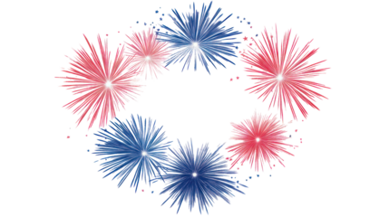 Firework explosion behind text placeholder — stylized burst centered for celebratory designs