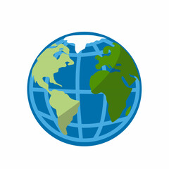 Fototapeta premium Earth Globe Illustration in Flat Style for Global AIDS Awareness