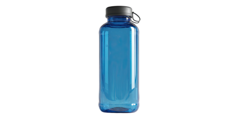 Blue bottle, black cap