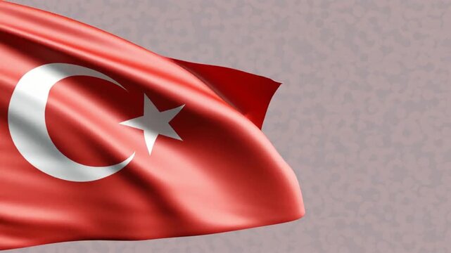 flag of turkey waving