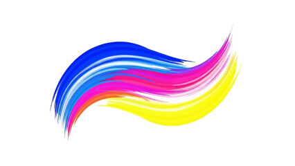 Colorful abstract wave design with vibrant gradient on white background