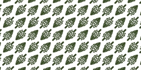 Christmas tree pattern background.  Hand-drawn green pine tree patterns form a seamless and natural background, ideal for eco-themed, festive, and creative design projects.