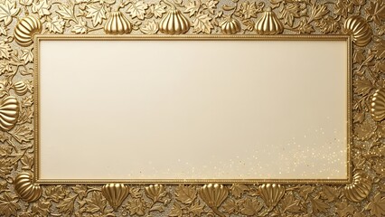 gold frame on the wall