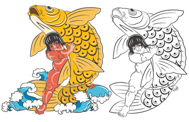 浮世絵　人物イメージイラスト2