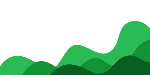 Green wave waving Curve art background 
