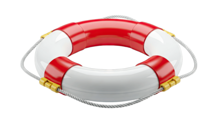 Lifebuoy Floating Isolated on White Background