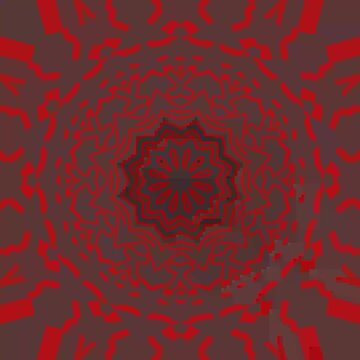 red psychedelic kaleidoscope pattern, abstract red kaleidoscope background, trippy red geometric symmetry, vibrant red hypnotic design, fractal psychedelic red loop, red mandala kaleidoscope texture, 