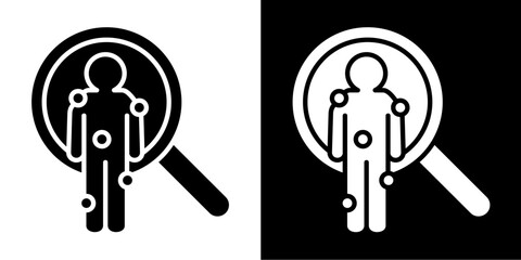 Symptom Checker Icon Set White Style Collection