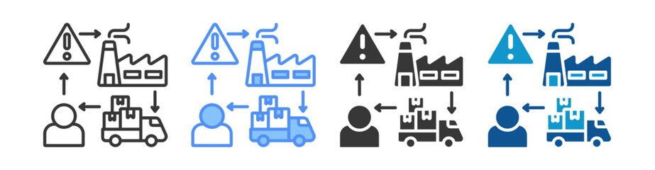 Supply Chain Icon Set Multiple Style Collection
