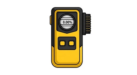 Modern digital angle gauge and level tool isolated on a white background.