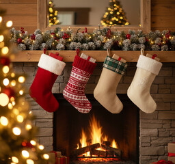christmas stocking with gifts