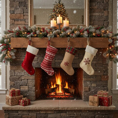 christmas fireplace