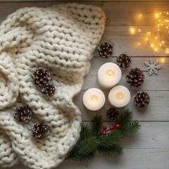 christmas decoration with candles