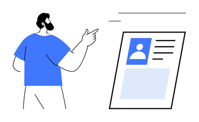 Digital profile concept. Digital profile displayed with user avatar and personal data for identity management. Digital profile enhancing security, authenticity, and online identity