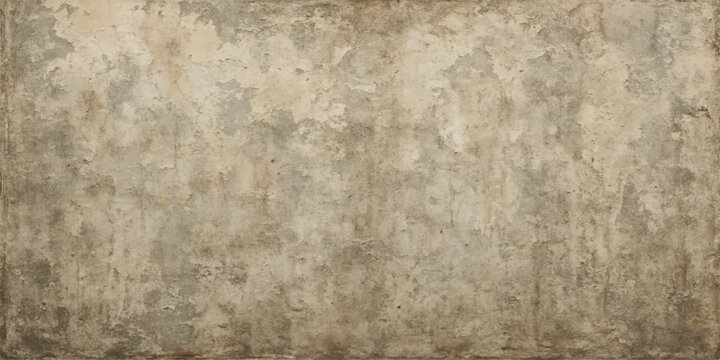 A worn vintage design featuring a stained brown parchment paper texture overlaid on an old grunge concrete wall with a rough aged pattern