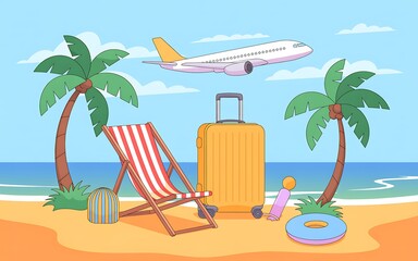 Obraz premium Tropical beach vacation travel