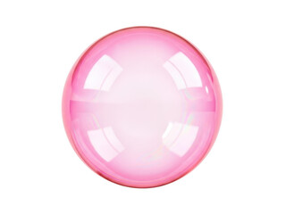 A large pink bubble isolated on transparent background