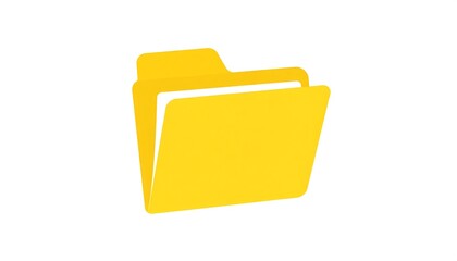 Yellow folder icon on white background