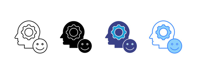 Behavior icon set multiple style collection