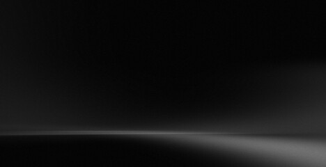 perfect black background for placing 3D objects or product photos. Illustration of a 