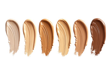 Foundation swatches display gradient of skin tones