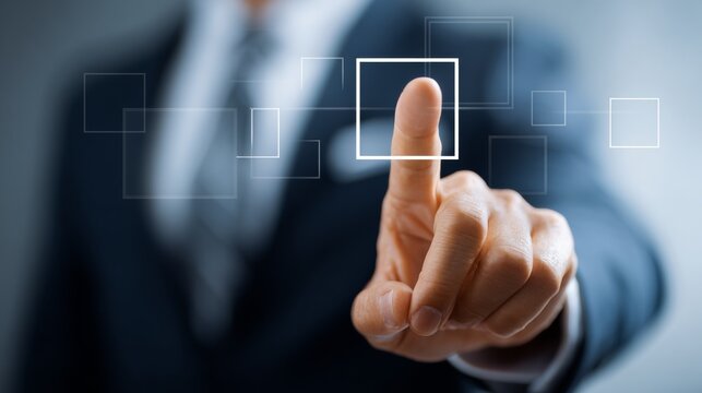 Interactive business technology demo office setting digital content corporate environment close-up view innovation showcase