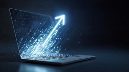 Digital transformation action virtual workspace graphic design modern environment front view innovation concept