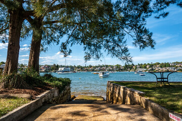 Drummoyne ferry wharf is located on the southern side of the Parramatta River serving the Sydney suburb of Drummoyne.
