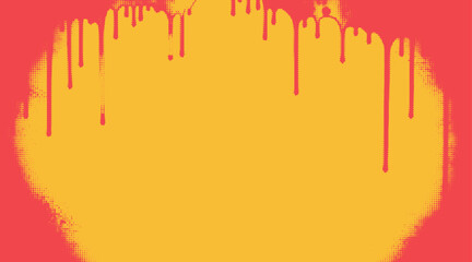 grunge ink drip orange background