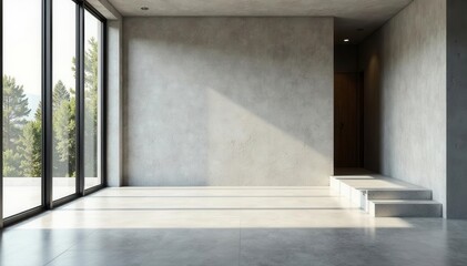 Smooth polished concrete with visible aggregate Modern, minimalist, interior, backdrop , elegant, construction, aggregate