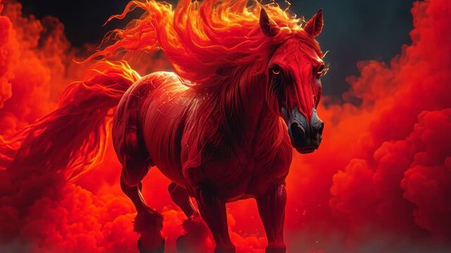 Explore the majestic red horse embodying the spirit of Chinese New Year 2026 in vibrant and fiery scenes