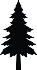 pine tree silhouette vector icon