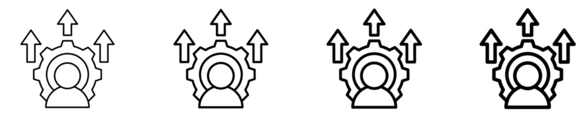 Personal Development Icon Set Different Style Collection
