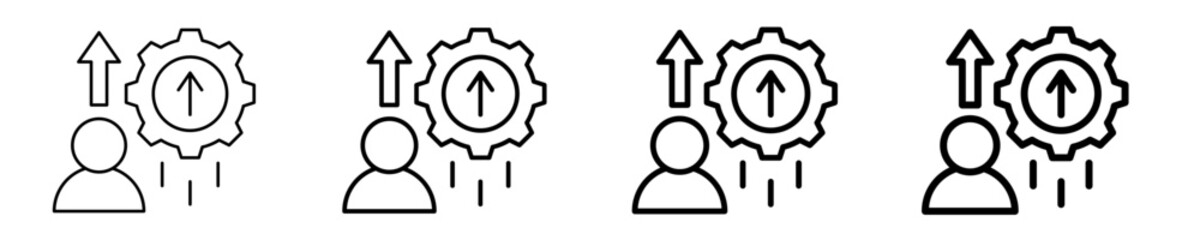 Upskilling Icon Set Different Style Collection
