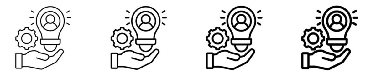 Talent Strategy Icon Set Different Style Collection
