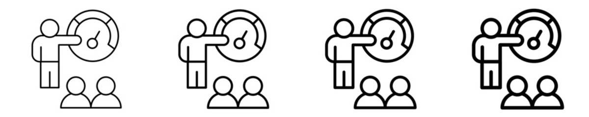 Performance Coaching Icon Set Different Style Collection
