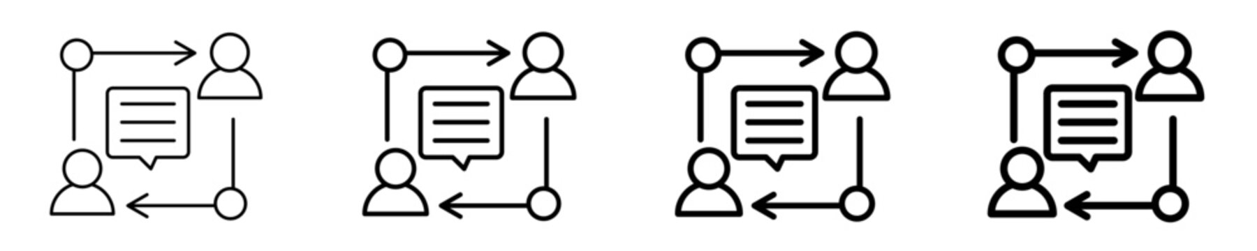 Feedback Loop Icon Set Different Style Collection
