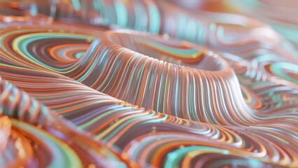 Abstract colorful wavy patterns with flowing lines and vibrant gradients