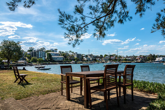 Drummoyne ferry wharf is located on the southern side of the Parramatta River serving the Sydney suburb of Drummoyne.
