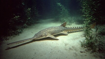 Underwater shot of a ray
