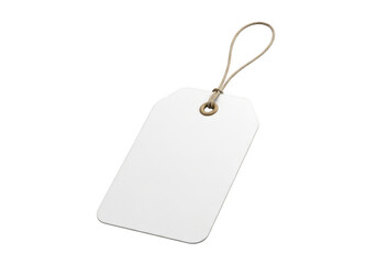 Blank price tag isolated on transparent background