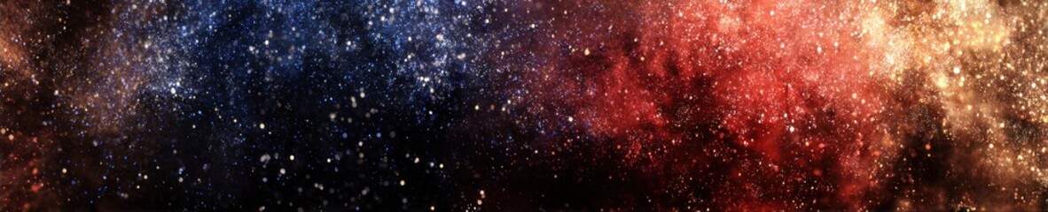 A vibrant cosmic scene showcasing swirling stars, nebulae, and colors of deep space, creating a mesmerizing view of the universe.