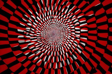 Spiral geometric pattern radiating outward creating hypnotic optical illusion with dynamic rhythmic visual energy