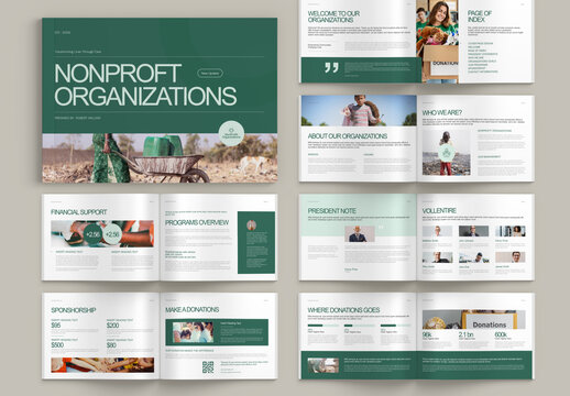Nonprofit Organization Landscape Brochure Layout