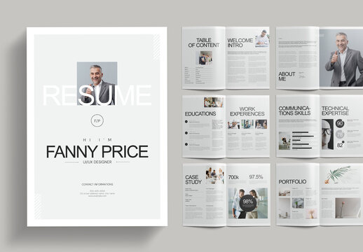 Resume Booklet Portfolio Template