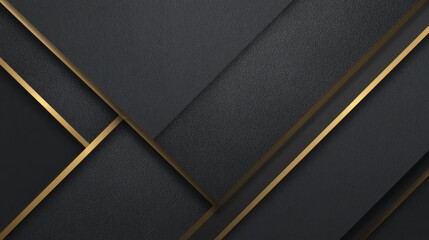 Modern black and gold geometric pattern with sleek design